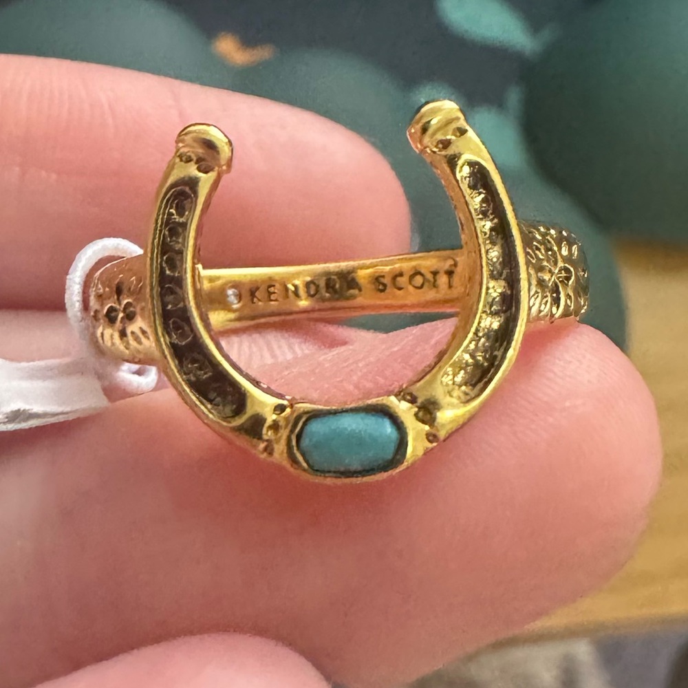 Kendra Scott yellow rose horseshoe ring